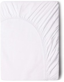 Białe bawełniane prześcieradło elastyczne Good Morning, 140x200 cm