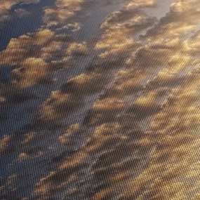Obraz - palmy pośród chmur (170x50 cm)