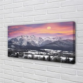 Obraz na płótnie Góry Zimą w Śniegu