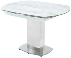 Rozkładany stół do jadalni TALICIA - 4 do 6 osób - Ceramika i stal