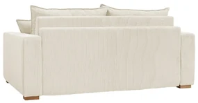 Kremowa sztruksowa rozkładana sofa 225 cm Augustin – Bobochic Paris