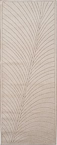 Dywan uniwersalny Nova 3D Liść beżowy 80 cm x 250 cm