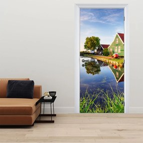 Fototapeta na drzwi - młyny holenderskie (95x205cm)