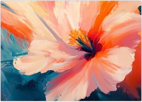 Obraz - Malowany kwiat (70x50 cm)