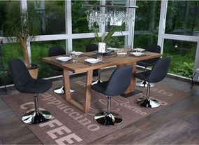 Krzesło do jadalni MCW-A60 (zestaw 6 sztuk),  ciemnoszara tkanina