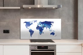 Panel nad Blat Kuchenny Kontury Świata w Błękicie