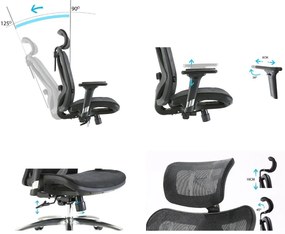 Ergonomiczny fotel biurowy Kalisto, zgodny z normą BHP