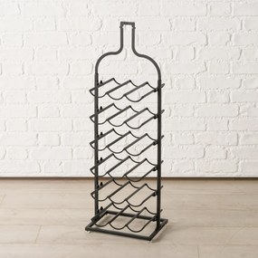 Stojak na wino metalowy w kształcie butelki BOTELLA, wys. 91 cm