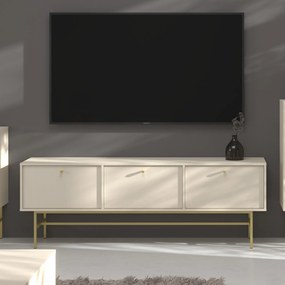 Szafka RTV TORINO - Beżowy / Wysokość 62.5 cm / 180 cm / Bez szuflad