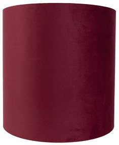 Aksamitny abażur czerwony 40/40/40 ze złotym wnętrzem klasyczny/Antyczny