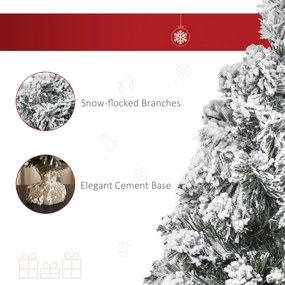 HOMCOM Mini sztuczna choinka 60 cm z efektem śniegu, 67 gałązek — idealna na stół i do biura | Aosom PL