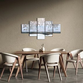 Obraz - Lis w zimowym krajobrazie (125x70 cm)
