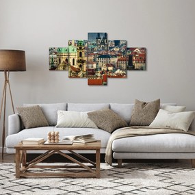Obraz - Panorama Pragi (125x70 cm)