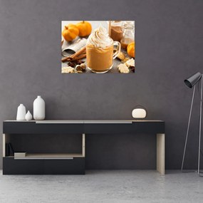 Obraz na szkle - Dyniowa latte (70x50 cm)