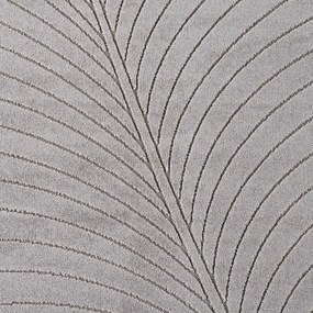 Dywan uniwersalny Nova 3D Liść szary koło 160 cm x 160 cm