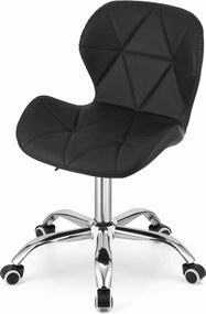 PROMOCJA Czarny fotel biurowy AVOLA z eko skóry II. jakość