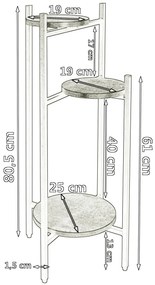 Biały marmurowy stojak na kwiaty T0-S58
