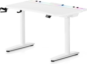 Biurko gamingowe elektryczne RGB Diablo X-Forge, 120x70 cm, białe