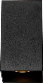 Designerska kwadratowa lampa ścienna czarna - Sabbir