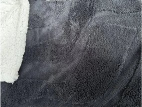 Luksusowy koc z baranka z mikropluszu NESTIVE ciemnoszary Rozmiar: 150 x 200 cm