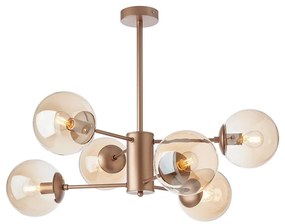 Redo 01-2943 - Żyrandol na pręcie MUNDI 6xE14/28W/230V miedź/dymione