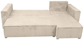 Rozkładana narożna sofa SMART COSARO kremowa, dwustronna + 2 poduszki GRATIS