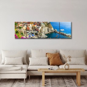 Obraz - Włoska wioska Manarola (170x50 cm)