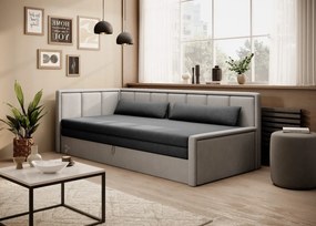 Sofa rozkładana z funkcją spania FULGEO jasna szara/szara lewa ELTAP