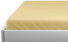 PrzytulneMieszkanie.pl Jersey prześcieradło dziecięce kremowe 70x140