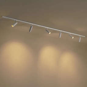 Nowoczesny system szynowy z 6 reflektorami biały 1-fazowy - Slimline Uzzy