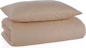 Pościel bawełniana Color jasnobrązowy 140 x 200 cm, 70 x 90 cm