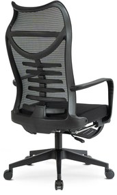 Fotel Biurowy Ergonomiczny Obrotowy z Podnóżkiem ACTON Czarny