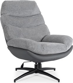 Fotel Wypoczynkowy Obrotowy ASTURIA do Salonu Szary Nowoczesny