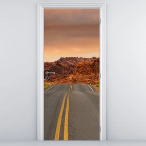 Fototapeta na drzwi - Droga w górach (95x205cm)