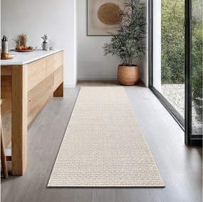 Dywan Maldive zewnętrzny boho design, beżowy, 80 x 250 cm