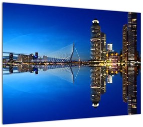 Zdjęcie - Rotterdam nocą (70x50 cm)