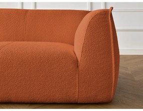 Pomarańczowa sofa z materiału bouclé 242 cm Giorgia – Bobochic Paris