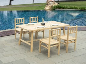 Krzesło ogrodowe z drewna tekowego - Jasny naturalny - TULUM od MYLIA