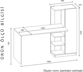 Biurko Yagiz Anthracite