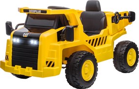 AIYAPLAY Elektryczna Koparka dla Dzieci, Ładowarka Caterpillar, 3-5 km/h, z Pilotem, 3-6 lat, Żółta