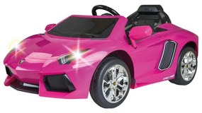 Feber lamborghini aventador pink samochód elektryczny 6v 3+