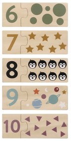 Drewniane puzzle (liczba elementów 20) Numbers – Kindsgut