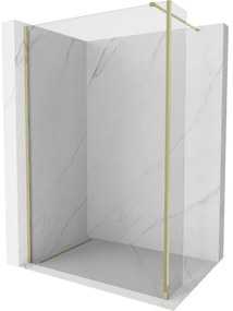 Mexen Kioto ścianka prysznicowa Walk-in 125 x 40 cm, transparent, złota - 800-125-212-50-00-040