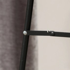 HOMCOM Pełnowymiarowe Lustro, falisty kształt, 160 x 50 cm, wolnostojące, pokrycie ramy aksamitne, do sypialni, salonu, Biały