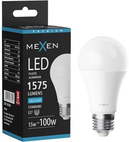 Mexen Nova żarówka LED E27, A60, 15W, Zimna - 6500K, 1575 lm - L100-E27-1565-01