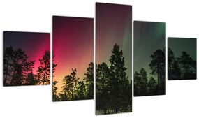 Obraz zorzy polarnej (125x70 cm)