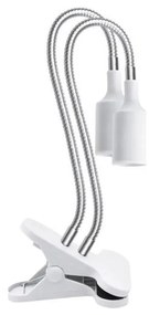 Elastyczna lampa biurkowa z klipsem do roślin PLANTY 2xE27/30W/230V biała
