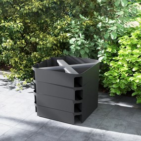 Outsunny Ciężarki do podstawy parasola, Wodoodporne, Napełnialne piaskiem, Plastik, 89D x 89S x 10,5W cm, Czarny