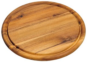 Deska do krojenia mięsa, wędlin, okrągła z drewna akacjowego, Ø 25 cm, Kesper