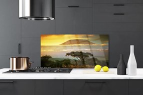 Panel Kuchenny Drzewo Na Górskim Szczycie